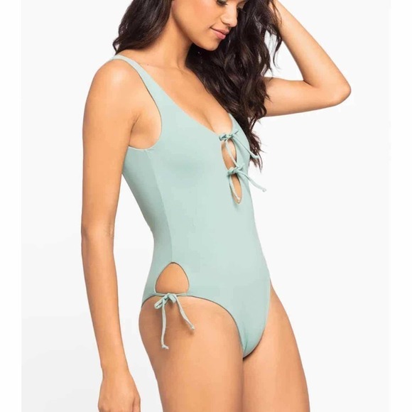 L*Space Jenn One Piece Swimsuit Reef Green Size 8 - Picture 5 of 8